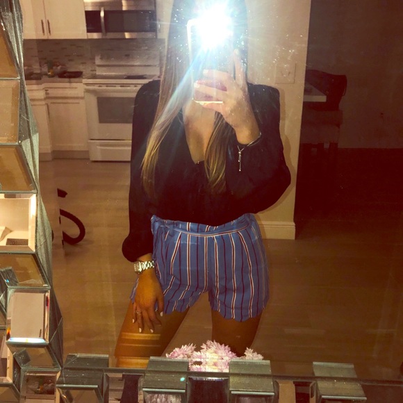 stripped blue shorts - Picture 1 of 3